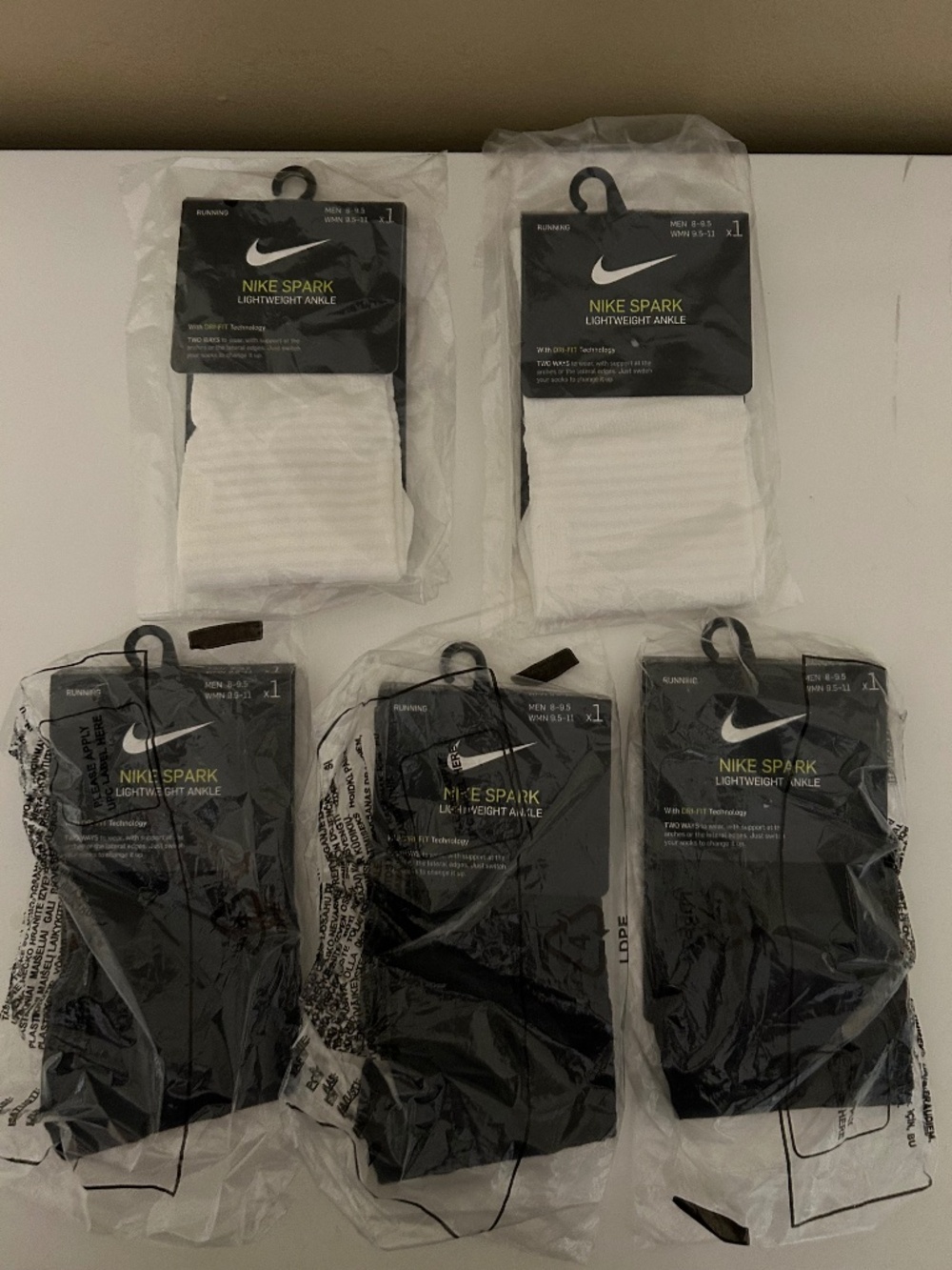NIKE SPARK LIGHTWEIGHT ANKLE RUNNING SOCKS